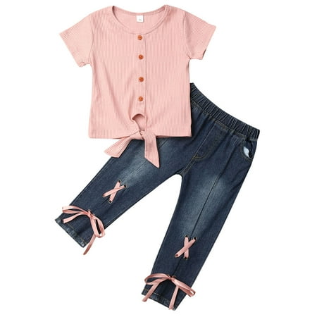 Sunisery Toddler Kid Baby Girl Clothes Shirt Top Denim Pants Jeans Leggings Outfit 2PCS Pink 18-24 Months
Sunisery Toddler Kid Baby Girl Clothes Shirt Top Denim Pants Jeans Leggings Outfit 2PCS Pink 18-24 Months
