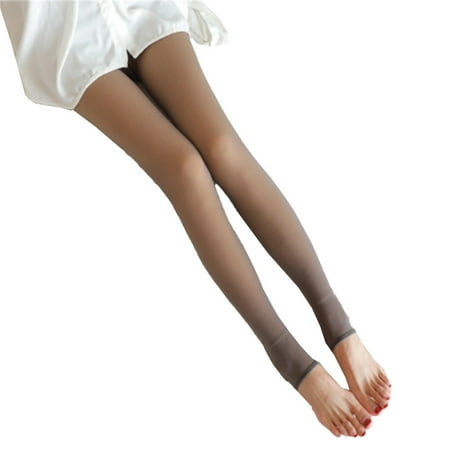 Women Fake lucent Fleece Pantyhose Winter Thermal Thick Warm Stretch Stocks