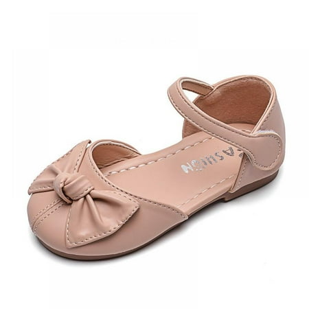 Baby Girls Sandals Mary Jane Flats for Kid Infant Girls Bow Princess Casual Leather Shoes Newborn Non- slip Prewalker