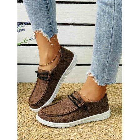 Women Fashionable Lightweight Sporty Round Toe Lace-Up Breathable Color Block Canvas Slip-On Sneakers For Four Seasons (Irregular Pattern On Heel)
Women Fashionable Lightweight Sporty Round Toe Lace-Up Breathable Color Block Canvas Slip-On Sneakers For Four Seasons (Irregular Pattern On Heel)