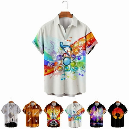 LANLIN Music Festival Big Men s Button Down Short Sleeve Hawaiian Shirts with Chest Pocket Classic Blouses For Men Boys
LANLIN Music Festival Big Men s Button Down Short Sleeve Hawaiian Shirts with Chest Pocket Classic Blouses For Men Boys