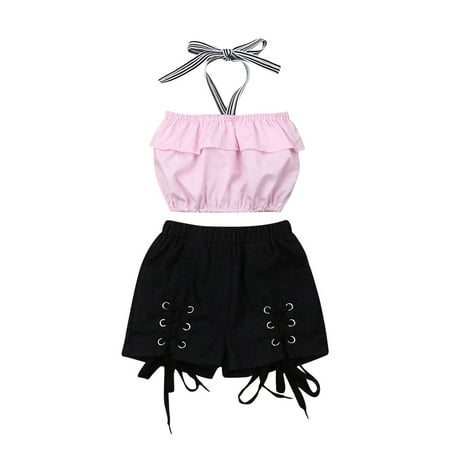 Toddler Baby Girls Clothes Sets Toddler Off Shoulder Pink Tops Shorts Pant Outfits Cool Lace-up Set
Toddler Baby Girls Clothes Sets Toddler Off Shoulder Pink Tops Shorts Pant Outfits Cool Lace-up Set
