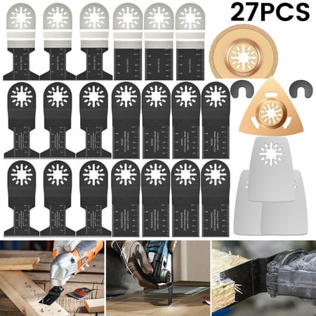 Harupink 27 Pcs Wood Cutting Oscillating Saw Blades Kit Oscillating Multi Tool Accessories Kit Wood Metal Oscillating Saw Blades Mix Multitool Blades Set for Cutting Sanding Grinding
Harupink 27 Pcs Wood Cutting Oscillating Saw Blades Kit Oscillating Multi Tool Accessories Kit Wood Metal Oscillating Saw Blades Mix Multitool Blades Set for Cutting Sanding Grinding