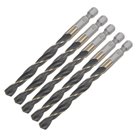 Uxcell 5 Pack High Speed Steel Twist Drill Bit 7.5mm Drilling Dia. with 1/4 Inch Hex Shank 107mm Length
Uxcell 5 Pack High Speed Steel Twist Drill Bit 7.5mm Drilling Dia. with 1/4 Inch Hex Shank 107mm Length