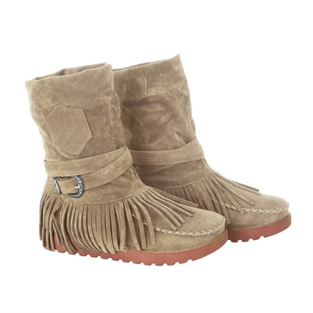 TALKVE Shoes Casual Fashion Toe Retro Short Women s Fringe Boots Round Flat Women s Boots
TALKVE Shoes Casual Fashion Toe Retro Short Women s Fringe Boots Round Flat Women s Boots
