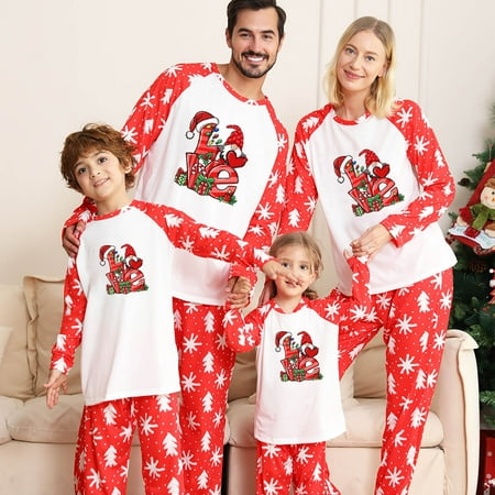 YYDGH Matching Family Pajamas Christmas Love Letter Print Sleepwear Unisex PJs Pants Set 2 Piece Long Sleeve Clothes
YYDGH Matching Family Pajamas Christmas Love Letter Print Sleepwear Unisex PJs Pants Set 2 Piece Long Sleeve Clothes