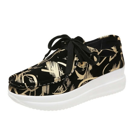 Honeeladyy Lace-up Wedge Low Top Casual Shoes Platform Round Toe Women s Print Shoes Gold Clearance under 10$
Honeeladyy Lace-up Wedge Low Top Casual Shoes Platform Round Toe Women s Print Shoes Gold Clearance under 10$