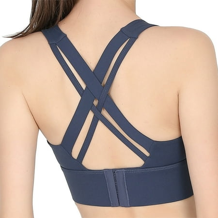 Sports Bra High Impact Running Bra With Removable Pads Workout Fitness Activewear Padded Bras For Female Sports Enthusiast Blue L
Sports Bra High Impact Running Bra With Removable Pads Workout Fitness Activewear Padded Bras For Female Sports Enthusiast Blue L