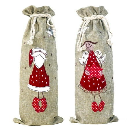 Linen Christmas Wine Bottle Bag Bundle Santa Claus Angel Home New Year Tableware
Linen Christmas Wine Bottle Bag Bundle Santa Claus Angel Home New Year Tableware