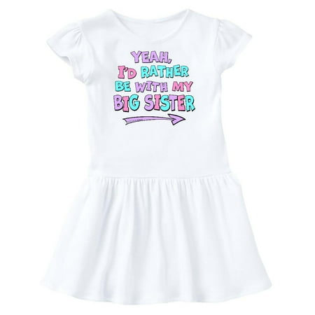 Inktastic Yeah I d Rather be with My Big Sister Pink Blue Purple Gift Toddler Girl Dress
Inktastic Yeah I d Rather be with My Big Sister Pink Blue Purple Gift Toddler Girl Dress