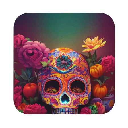 Cauagu Vintage Patterned Skull for Round Coaster Drink Coasters Set of 4 Leather Bar Beer Beverage Cup Mat for Drinks for Tabletop Protection & Coffee Table Decor
Cauagu Vintage Patterned Skull for Round Coaster Drink Coasters Set of 4 Leather Bar Beer Beverage Cup Mat for Drinks for Tabletop Protection & Coffee Table Decor