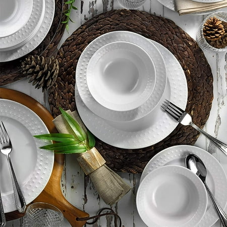 Hometash Store Kutahya Porselen Inci Collection Ceramic 16 Piece Dinnerware Set for 4 White
Hometash Store Kutahya Porselen Inci Collection Ceramic 16 Piece Dinnerware Set for 4 White