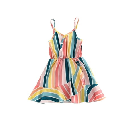 Toddler Kids Baby Girls Stripe Dress Strap Sleeveless A line Ruffle Dress with Belt Summer Dresses
Toddler Kids Baby Girls Stripe Dress Strap Sleeveless A line Ruffle Dress with Belt Summer Dresses