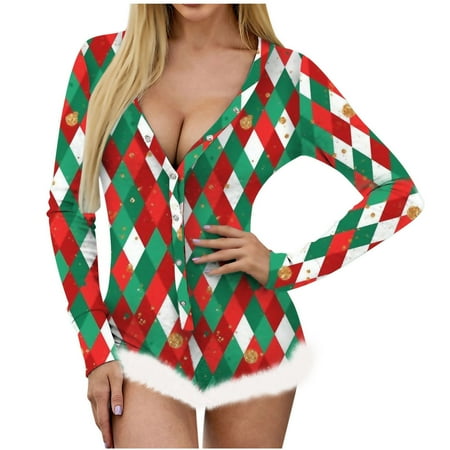 TFDZ Adult Onesie Pajamas Womens One Piece Pajama Women’s Christmas Not Positioned Print V-neck Feather Detail Long Sleeve Sexy Bodysuit Sexy Lingerie Pajamas Green
TFDZ Adult Onesie Pajamas Womens One Piece Pajama Women’s Christmas Not Positioned Print V-neck Feather Detail Long Sleeve Sexy Bodysuit Sexy Lingerie Pajamas Green