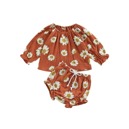 Arvbitana Baby Girls Spring Set Daisy Print Long Sleeve Crew Neck Tops and Elastic Waist Shorts 2Pcs Suit
Arvbitana Baby Girls Spring Set Daisy Print Long Sleeve Crew Neck Tops and Elastic Waist Shorts 2Pcs Suit