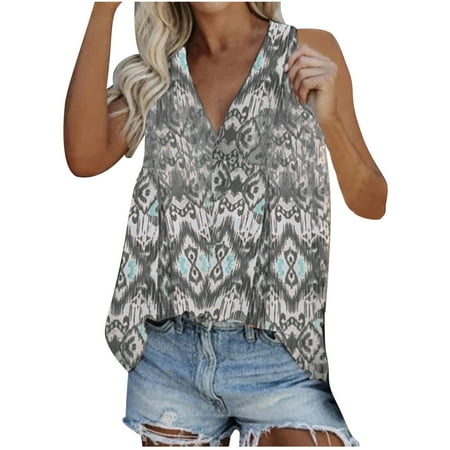YFPWM Women Tops 2022 Summer Mesh Tops Corset Top Halter Top Basic Tops Plus Size Sleeveless V-Neck Print Blouse
YFPWM Women Tops 2022 Summer Mesh Tops Corset Top Halter Top Basic Tops Plus Size Sleeveless V-Neck Print Blouse