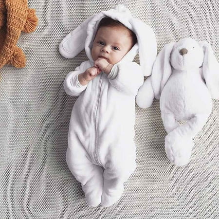 ZXHACSJ Newborn Toddler Baby Boys Girls Cartoon Bunny Ears Warm Hooded Romper Jumpsuit White 60
ZXHACSJ Newborn Toddler Baby Boys Girls Cartoon Bunny Ears Warm Hooded Romper Jumpsuit White 60