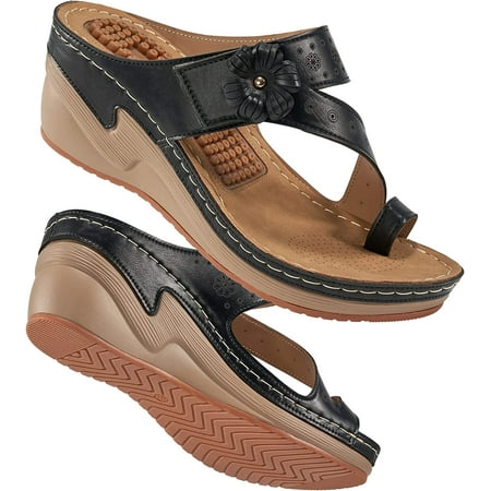 Womens Wedge Flip Flops Sandals with Arch Support Summer Comfortable Platform Bohemia Flat Shoes Hook Loop Adjustable Casual Thong Sandal
Womens Wedge Flip Flops Sandals with Arch Support Summer Comfortable Platform Bohemia Flat Shoes Hook Loop Adjustable Casual Thong Sandal