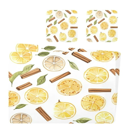 Wobogo Lemon Cinnamon Pattern Placemats Coasters Set of 2 Heat-resistant Non-slip Easy to Clean Square Dinner Plate Mat
Wobogo Lemon Cinnamon Pattern Placemats Coasters Set of 2 Heat-resistant Non-slip Easy to Clean Square Dinner Plate Mat