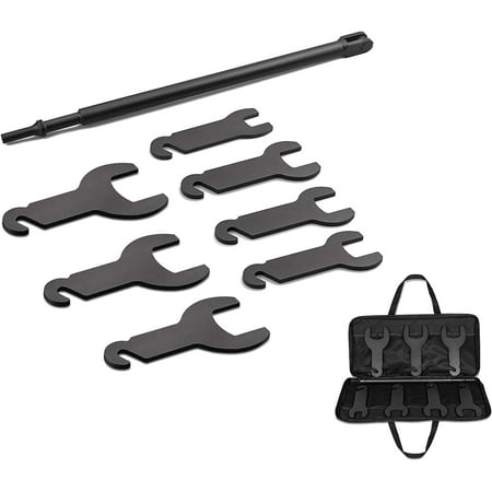 1 Set/8 Pcs Heavy Duty Car Fan Manual Tool Pneumatic Fan Clutch Wrench Set Removal Tool with Storage Zipper Pouch Compatible for GM (Black)
1 Set/8 Pcs Heavy Duty Car Fan Manual Tool Pneumatic Fan Clutch Wrench Set Removal Tool with Storage Zipper Pouch Compatible for GM (Black)