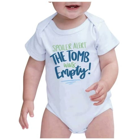 7 ate 9 Apparel Kid s Happy Easter Shirts - The Tomb was Empty! White Onepiece 0-3 Months 
7 ate 9 Apparel Kid s Happy Easter Shirts - The Tomb was Empty! White Onepiece 0-3 Months