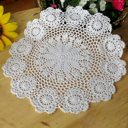 Lacyie Handmade Crochet Cotton Lace Table Placemats Lotus Round Pad For Table Decoration Beige White 35-40Cm
Lacyie Handmade Crochet Cotton Lace Table Placemats Lotus Round Pad For Table Decoration Beige White 35-40Cm