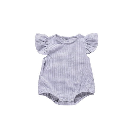 TUOBARR Toddler Baby Girls Vertical Stripes Cute Flying Sleeve Siamese Climbing Clothes Gray (0-18Months)
TUOBARR Toddler Baby Girls Vertical Stripes Cute Flying Sleeve Siamese Climbing Clothes Gray (0-18Months)