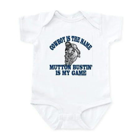 CafePress - MUTTON BUSTIN IS MY GAME Infant Bodysuit - Baby Light Bodysuit Size Newborn - 24 Months
CafePress - MUTTON BUSTIN IS MY GAME Infant Bodysuit - Baby Light Bodysuit Size Newborn - 24 Months