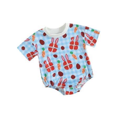Mioliknya Baby Easter Jumpsuit BunnyCarrot Print Short Sleeve Romper Clothes 
Mioliknya Baby Easter Jumpsuit BunnyCarrot Print Short Sleeve Romper Clothes