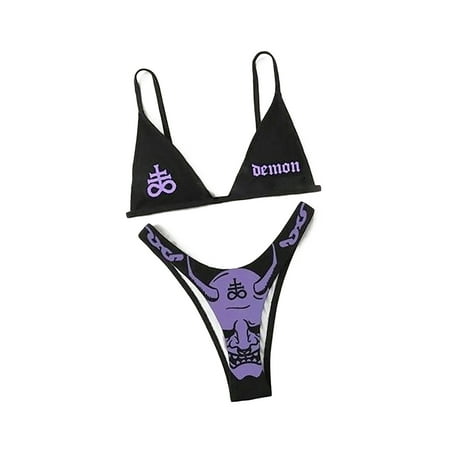 Seyurigaoka 2Pcs Women Juniors Swimwear Letter Cartoon Patterns Print Spaghetti Strap Bikini Tops+ Panties S/M/L/XL
Seyurigaoka 2Pcs Women Juniors Swimwear Letter Cartoon Patterns Print Spaghetti Strap Bikini Tops+ Panties S/M/L/XL
