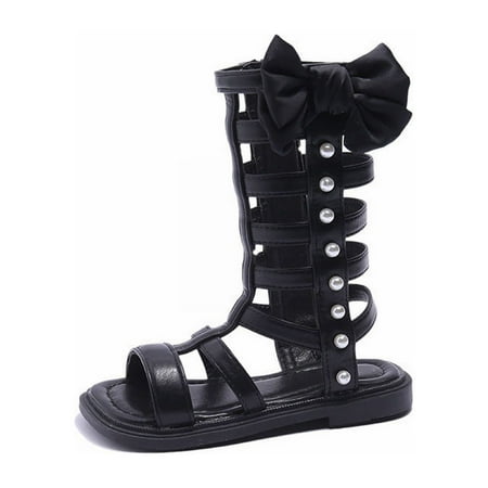 Toddler Girl Black Soft Sandals 7 Years-8 Years 
Toddler Girl Black Soft Sandals 7 Years-8 Years