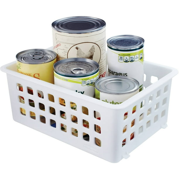 Rubbermaid White Slide/Stack Basket