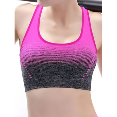 Women U Neck Gradient Print Yoga Sporty Bra