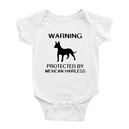 Warning: Protected by A Mexican Hairless Dog Funny Baby Rompers Bodysuit (White 6-12 Months)
Warning: Protected by A Mexican Hairless Dog Funny Baby Rompers Bodysuit (White 6-12 Months)