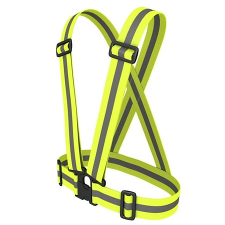 Goyoma Reflective Vest High Visibility Suspenders Safety Lightweight Straps with Elastic & Adjustable Holes