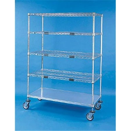 Exchange & Linen Standard Duty Transport Truck in Chrome Finish Chrome - 60 x 24 x 69 in.