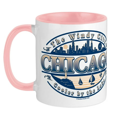 CafePress - Chicago Oval Mug - Ceramic Coffee Tea Novelty Mug Cup 11 oz