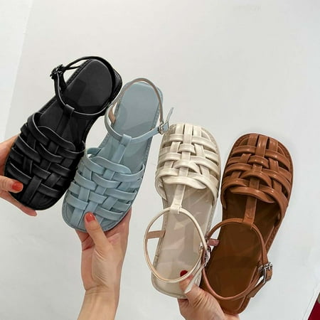 Yfmall 1 Pair Women Sandals Woven Toe Cap Comfortable Soft-soled Retro Round Head Women Sandals for Beach
Yfmall 1 Pair Women Sandals Woven Toe Cap Comfortable Soft-soled Retro Round Head Women Sandals for Beach