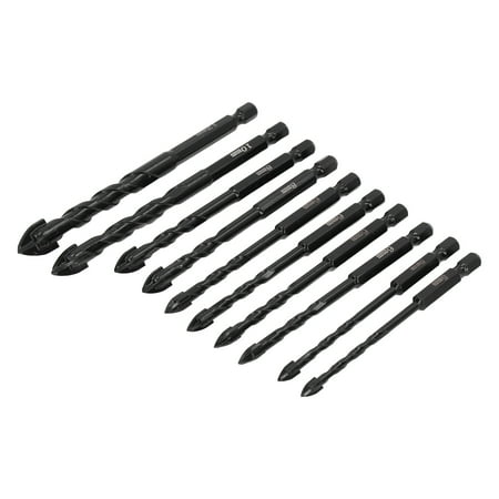 Masonry Bits Multiple Sizes High Efficiency 10PCS Drill Bit Cemented Carbide With HexShank For Thin Iron Plate For Ceramics
Masonry Bits Multiple Sizes High Efficiency 10PCS Drill Bit Cemented Carbide With HexShank For Thin Iron Plate For Ceramics