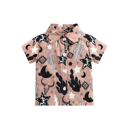 Genuiskids Toddler Baby Boy Button Down Shirt Short Sleeve T-Shirt Tops Western Cowboy Casual Tee Summer Clothes Short Sleeve Cattle Cactus Orange 3-6M
Genuiskids Toddler Baby Boy Button Down Shirt Short Sleeve T-Shirt Tops Western Cowboy Casual Tee Summer Clothes Short Sleeve Cattle Cactus Orange 3-6M