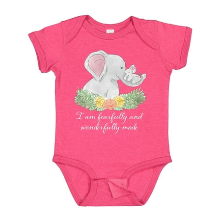 Inktastic I Am Fearfully and Wonderfully Made Elephants and Flowers Gift Baby Boy or Baby Girl Bodysuit
Inktastic I Am Fearfully and Wonderfully Made Elephants and Flowers Gift Baby Boy or Baby Girl Bodysuit
