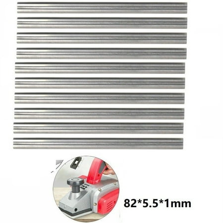 10Pcs 82mm Reversible Electric Planer Blades Boxed Hss for Mkt
