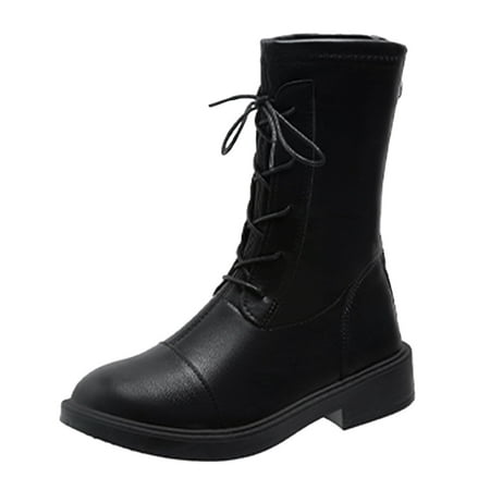 KmaiSchai Black Ankle Boots For Women Fashion Women Artificial Leather Solid Color Autumn Thick Sole Square Heels Lace Up Short Booties Round Toe Shoes Womens Heels Soles Booties
KmaiSchai Black Ankle Boots For Women Fashion Women Artificial Leather Solid Color Autumn Thick Sole Square Heels Lace Up Short Booties Round Toe Shoes Womens Heels Soles Booties