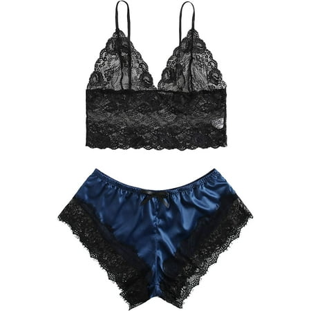 ZWQIANFENGXI Women s Plus Size Spaghetti Strap Lace Trim Bralette and Shorts Sleepwear Pajama Lingerie Set
ZWQIANFENGXI Women s Plus Size Spaghetti Strap Lace Trim Bralette and Shorts Sleepwear Pajama Lingerie Set