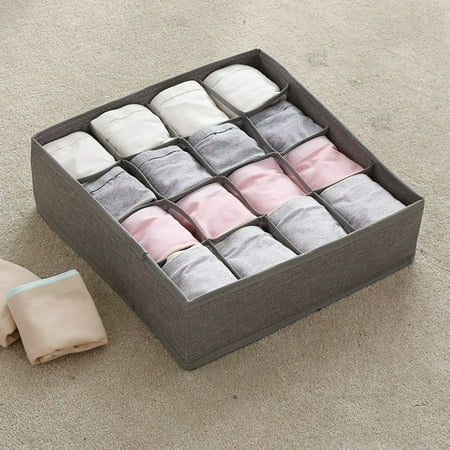 Foldable Underwear Sock Bra Tie Storage Box Multi Grid Divider Closet Organiser