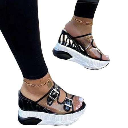 Women s Ultra Thick Platform Heeled Shoes Max Cushioning Sandals with Clear Strap Closure for Vacation Daily New
Women s Ultra Thick Platform Heeled Shoes Max Cushioning Sandals with Clear Strap Closure for Vacation Daily New
