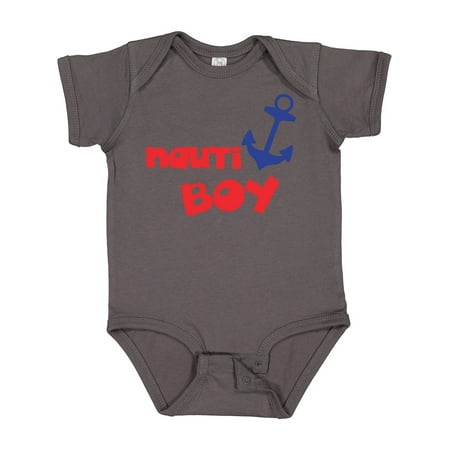 Inktastic Nauti Boy Boat Anchor Sailor Sailing Nautical Gift Baby Boy Bodysuit