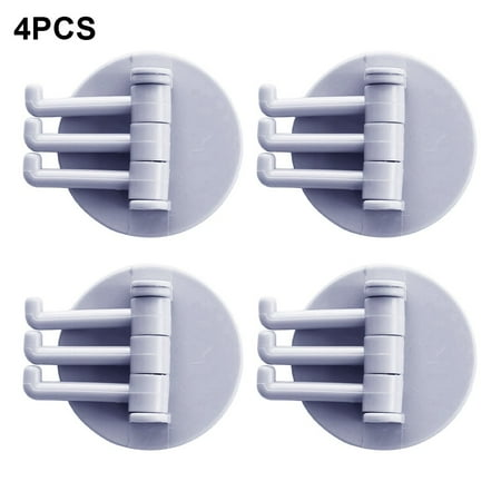 JINGT 3 Rotating Hooks Rotatable Seamless Self-adhesive Strong Bearing Stick Hook 4Pcs
JINGT 3 Rotating Hooks Rotatable Seamless Self-adhesive Strong Bearing Stick Hook 4Pcs