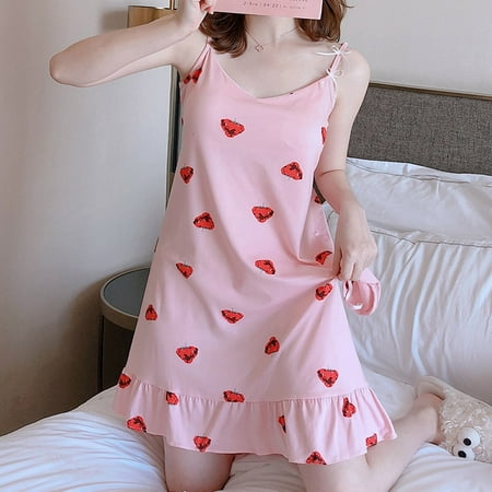 PIKADINGNIS New Summer Womens Short Cute Sleepwear Home Nightshirt Women Causal Sleepwear Loose Ladies Nightgown Women Dress with Chest Pad
PIKADINGNIS New Summer Womens Short Cute Sleepwear Home Nightshirt Women Causal Sleepwear Loose Ladies Nightgown Women Dress with Chest Pad