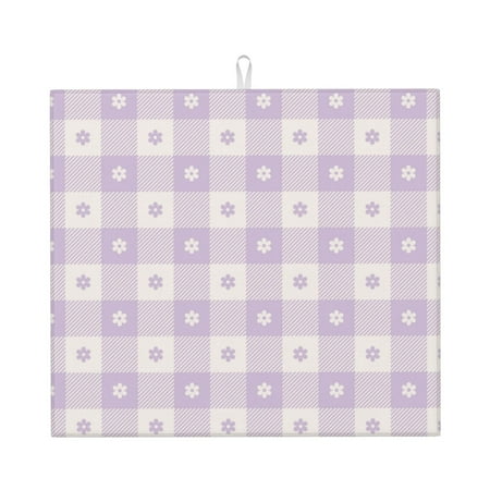 Dish Drying Mats for Kitchen Counter Floral Purple Buffalo Plaid 16x18in Dish Drying Pad Coffee Mat with Hanging Loop Super absorbent Kitchen Counter Mat Coffee Bar Accessories
Dish Drying Mats for Kitchen Counter Floral Purple Buffalo Plaid 16x18in Dish Drying Pad Coffee Mat with Hanging Loop Super absorbent Kitchen Counter Mat Coffee Bar Accessories